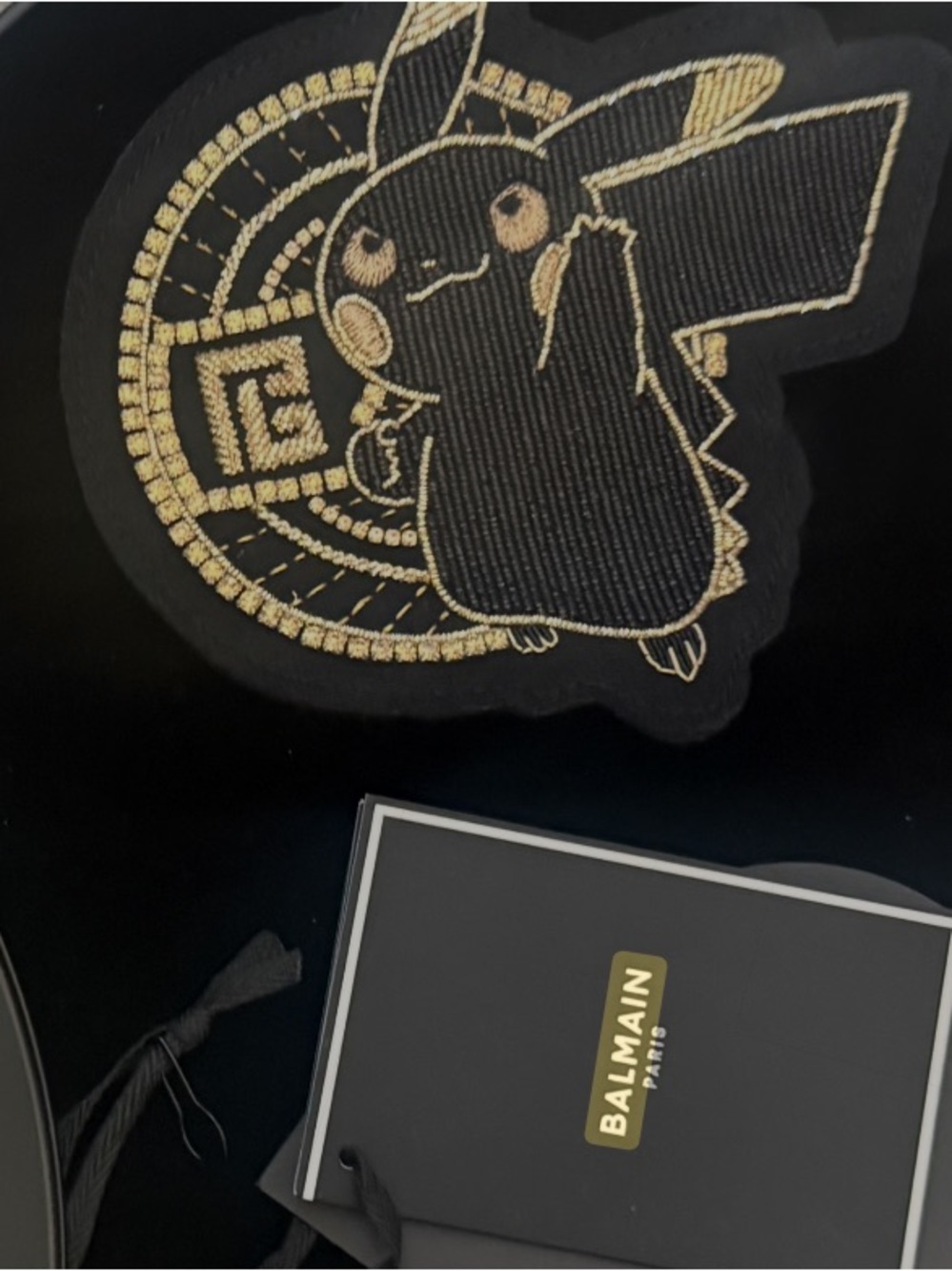 Balmain Paris x Pokémon 25th Anniversary Pikachu patch.Rare collectors item